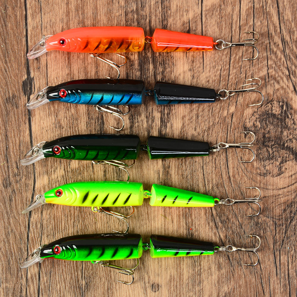 Fishing Lure Jerkbait - 5 Stück schwimmende Minnow-Jerkbait-Köder, künstliche Plastik-Wobbler,