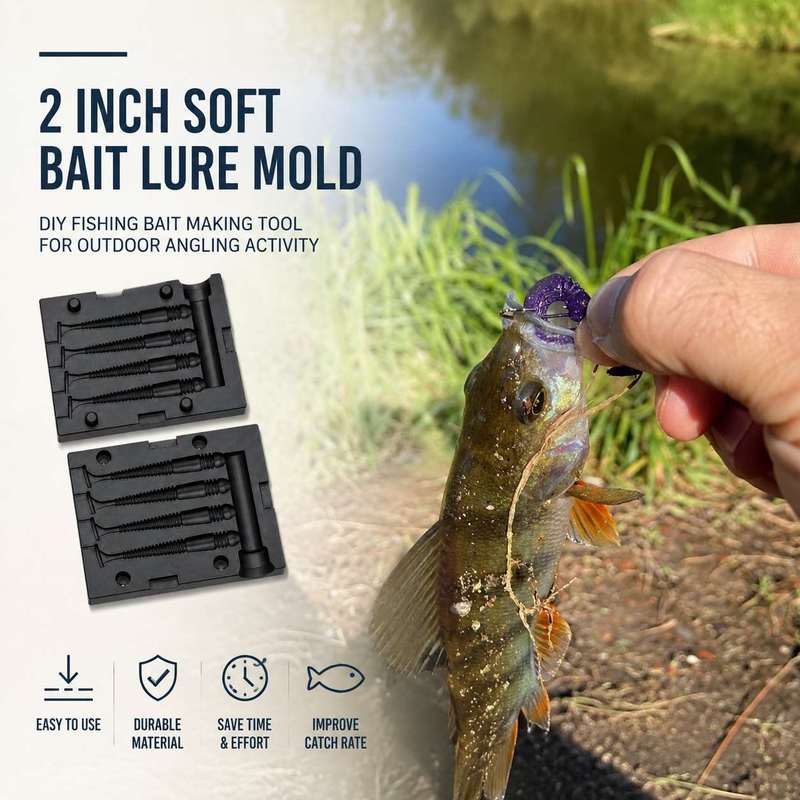 2-Zoll-Weichköder-Gießform, DI – Fishing Lure Accessories Bewertung und Preis